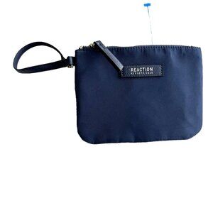 KENNETH COLE REACTION Nylon Wallet Wristlet Navy Blue
